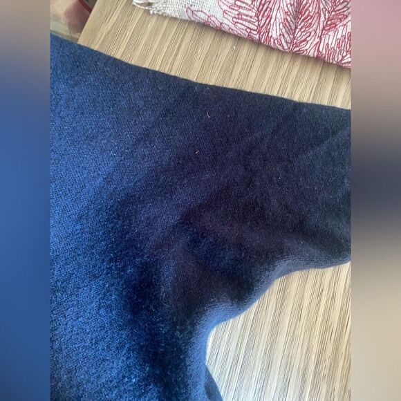 Nordstrom Collection Women 100% Cashmere Pullover Sweater Navy Blue Size Small - Picture 6 of 12